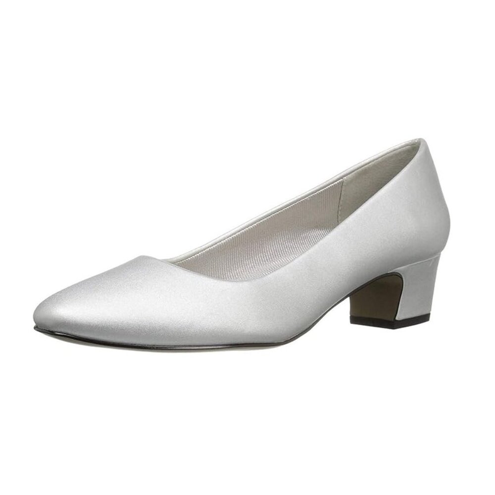 NiB Easy Street Women's Prim Pump Evening Heels Silver Size 9 M $80 RY1259